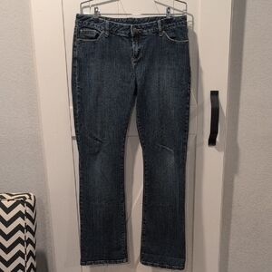 Empyre Dark Blue Wash Midrise Boot Cut Denim Jeans, Timeless Style Size 13